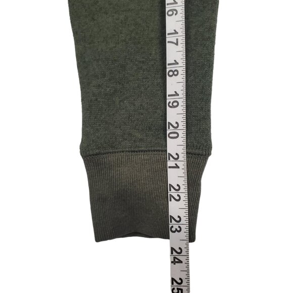 J. CREW Pullover Sweater Men's S Knit Fleece Lined 1/4 Zip Green Shirt - Picture 8 of 11